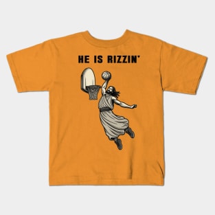 He is Rizzin' Jesus Meme Slamdunk Kids T-Shirt